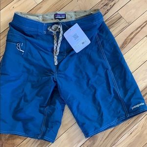Men’s glass blue Patagonia board shorts